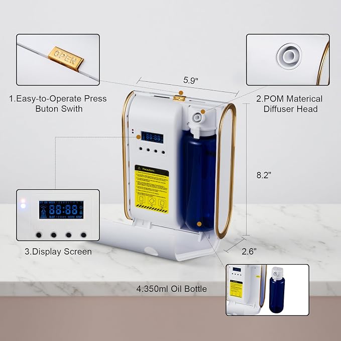Home Bluetooth Smart Waterless Aromatherapy Machine, Essential Oil Diffuser - Image 3