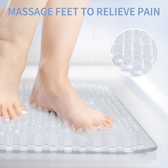 Yolife Shower Foot Scrubber Mat, Anti-Slip Bath Mat - Image 2