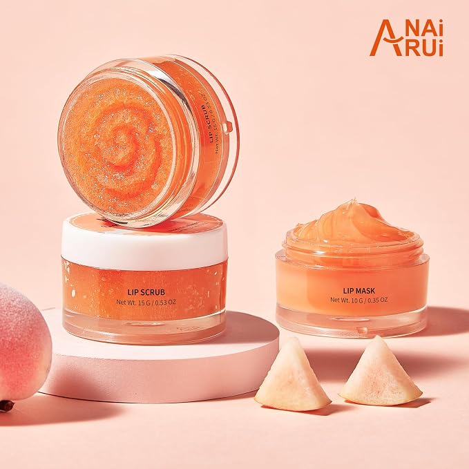 ANAI RUI Lip Scrub & Mask Set, Lip Scrubber Exfoliator, Lip Sugar Scrub - Image 8