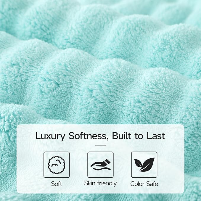 REDKISS 8-Piece Soft Bath Towel Sets, Extra Large 2 Bath Sheet, 2 Hand Towel - Image 5