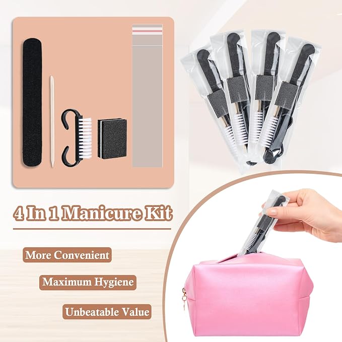 20 Sets Disposable Manicure Kit Basics 4 Piece Nail Kit - Image 2