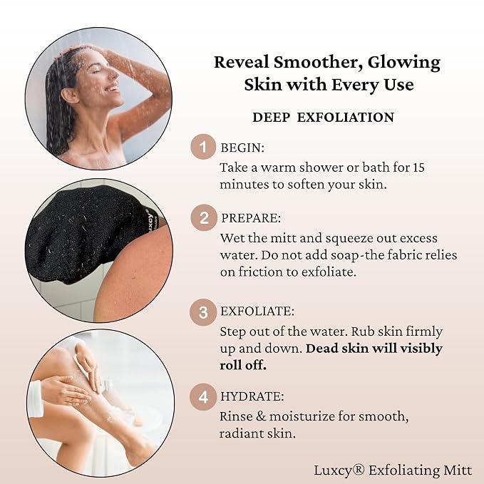 Premium Korean Exfoliating Mitt & Body Scrubber Glove, Viscose Fiber Dead Skin - Image 5