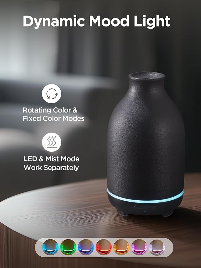 InnoGear Essential Oil Diffuser, 150ml Ceramic Stone Diffuser Handcrafted - Image 6