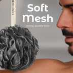 MainBasics Bath Shower Loofah Sponge Pouf Body Scrubber Exfoliator Body Wash - Image 3