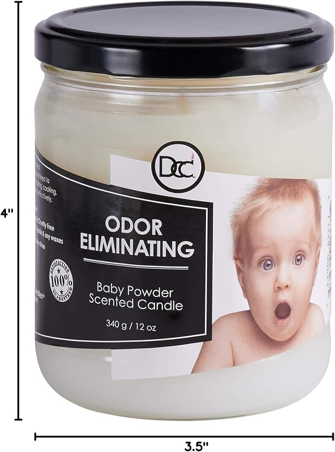 Baby Powder Odor Eliminating Highly Fragranced Candle - Image 10