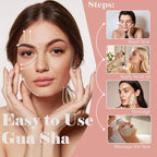 Gua Sha Facial Massage Tool and Roller Set, Facial Massager - Image 2