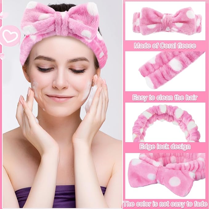 WILLBOND 24 Pieces Spa Headband Bulk Skincare Headbands Face Wash Makeup - Image 4