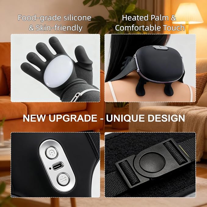 Cordless Neck Massager with Heat, 4D Bionic Shiatsu Neck and Shoulder Massager - Image 3