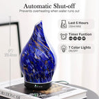 Porseme 150ml Essential Oil Diffuser Glass Color Changing Aroma Air Diffusers - Image 3