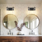 SOLFART Vintage 2 Lights Bathroom Light Fixtures Wall Sconces Black Vanity - Image 2