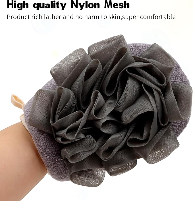 3 Pack Bath Loofah Body Sponge Brushes Loofah Exfoliating Glove Bath Shower - Image 3