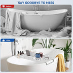 Bathtub Tray for Large Soaking Tub Table Tray Expandable Tub Shelf for Bathtub - Image 6