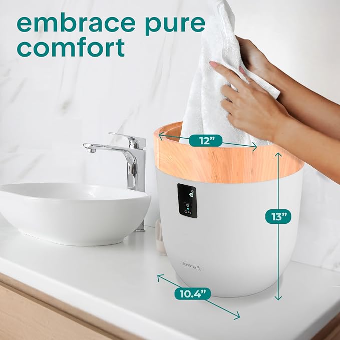 SereneLife Counter Towel Warmer Bucket - - Image 7