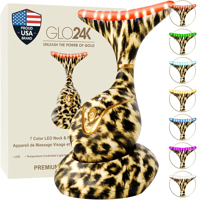 GLO24K 7 Color Beauty Device – Triple LED Action & Vibration Technology Facial by GLO24K