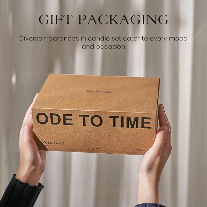 M&SENSE 6 Pack Christmas Candle Gift Set, Aromatherapy Candle Gift - Image 6