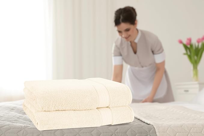GLAMBURG 700 GSM Premium Cotton 2-Pack Oversized Extra Large Bath Sheet Set - Image 3