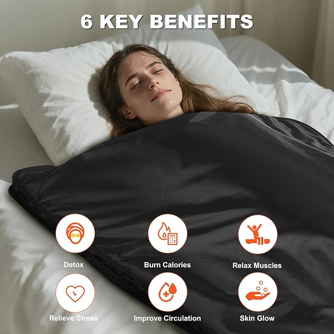 Portable Sauna Blanket PVC, Full Body Heated Bag - Image 3