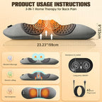 3-in-1 Electric Lumbar Support Pillow, Triple Fusion Back Massager - Image 2