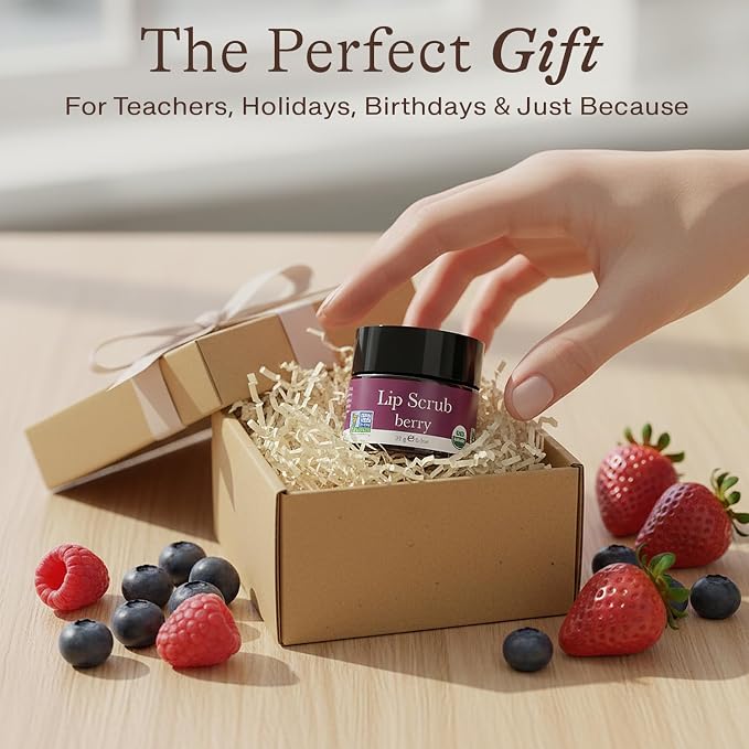 USDA Organic Lip Scrub Berry - Image 6