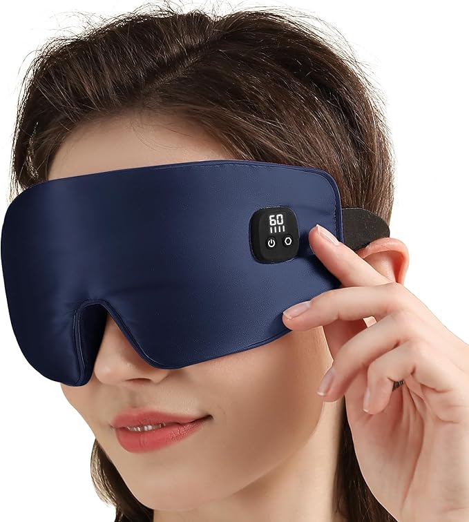Silk Heated Eye Mask Cordless, 1500mAh Warm Eye Compresses by AUCCIPAL