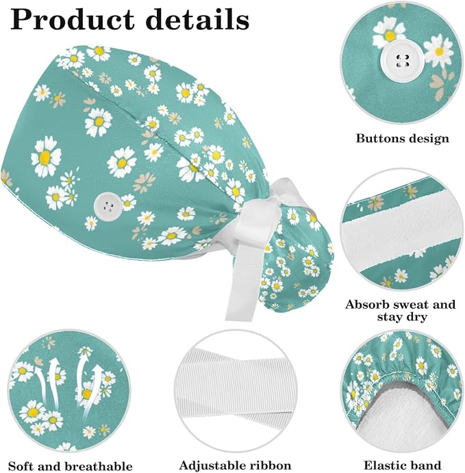 Women's Working Caps with Scrunchies Tarot Pattern Background Lace-Up Hat - Image 4