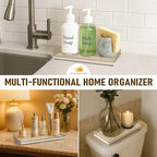 Bathroom Vanity Tray for Countertop, Bathroom Organizer for Soap, Perfume & - Image 5