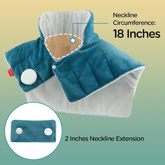 Comfytemp Heating Pad for Neck and Shoulders and Back, 2.6lb Weighted Electric - Image 8