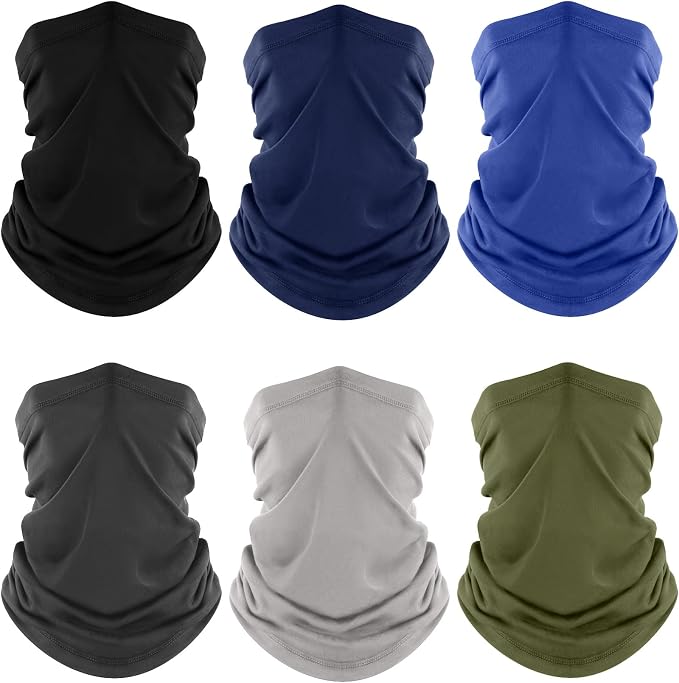 Fuinloth Neck Gaiter, 6 Pack Cooling UV Protection Bandana Face Mask Gator Scarf by fuinloth