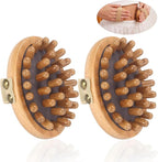 2PCS Meridian Massage Brush, Gua Sha Tool, Body Massage Brush, Wood Therapy by CraftedforYourComfort