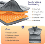 Heating Pad for Neck and Shoulders and Back Pain Relief, Heating Pad for Back - Image 5