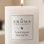 Aroma Naturals Patchouli and Frankincense Essential Oil White Scented Pillar - Image 8