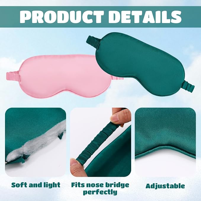 Cutecrop 50 Pcs Silk Sleep Mask Blackout - Image 4