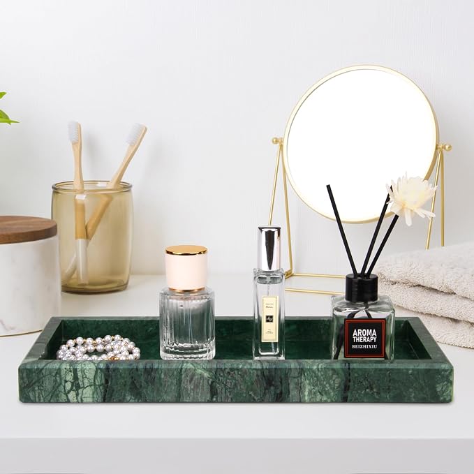 Marble Bathroom Vanity Tray, Luxury Natural Stone Small Decorative Tray - Image 5