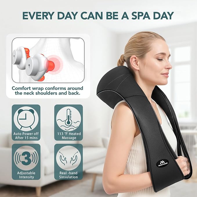 MagicMakers Electric Shiatsu Neck Massager - Image 8