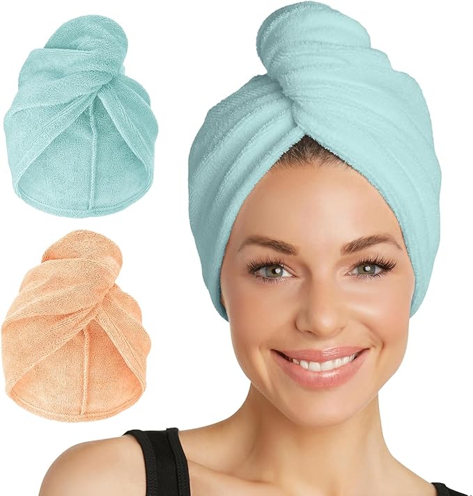 Turbie Twist 2-Pack Microfiber Hair Towel by TurbieTwist