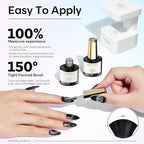 modelones Rainbow Cat Eye Gel Nail Polish Top Coat, 2-in-one 9D Glitter Clear - Image 7