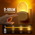 DORESshop Led Night Lights Plug into Wall, 4 Packs Amber Dimmable Dusk to Dawn - Image 3