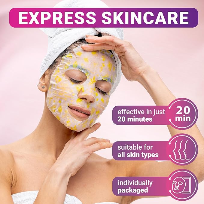 VIABEAUTY 6 Pack of Sheet Face Masks Skincare - Image 8