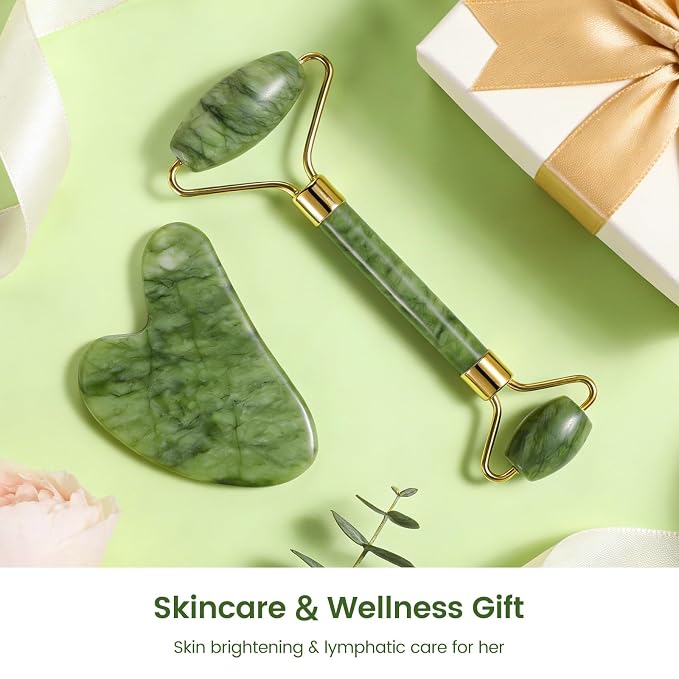 MANLENO Jade Roller & Gua Sha Set - Image 6