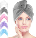 AIDEA Microfiber Hair Towel Wrap, 5 Pack Turbans, Super Absorbent Quick Dry by AIDEAHOME
