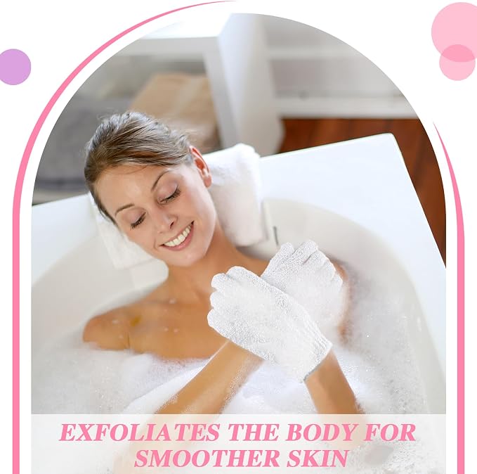 Ramede 30 Pair Exfoliating Glove Double Sided Exfoliating Bath Gloves Pack - Image 3
