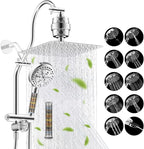 Hibbent Dual Filter All Metal 10"Rainfall Showerhead Combo, High Pressure by Hibbent