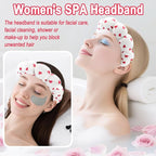Zkptops Spa Headband for Washing Face Wristband Set Sponge Makeup Skincare - Image 3