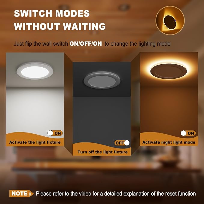 VOLISUN 12 Pack 6 Inch 5CCT Recessed Light - Image 6