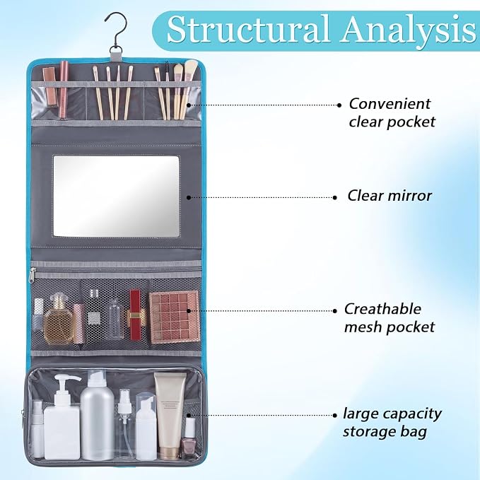 Travel Hanging Toiletry Bag - Image 4