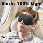 Sleep Eye Mask for Men Women, Weighted Sleeping Mask for Side Sleeper, Travel - Image 5
