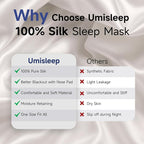 Umisleep Sleep Mask for 100% Pure Mulberry Silk, 22 Momme 6A Soft Eye Masks for - Image 7