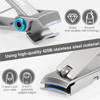 3-Piece Nail Clipper Set, Stainless Steel Fingernail & Toenail Clippers - Image 5