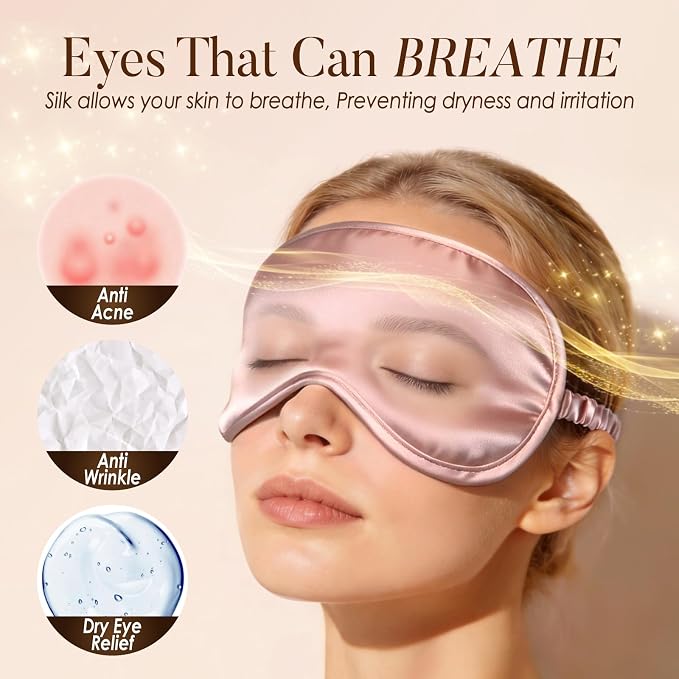 LULUSILK Mulberry Silk Sleep Eye Mask & Blindfold - Image 5
