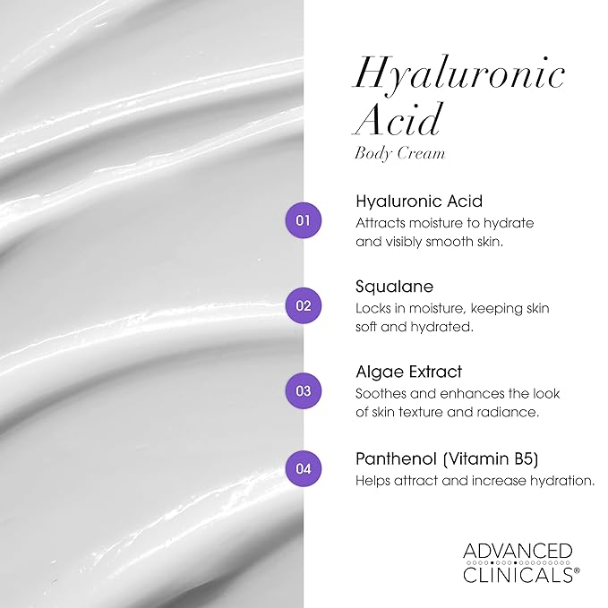 Advanced Clinicals Hyaluronic Acid Moisturizer + Fragrance Free Collagen Cream - Image 5